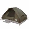 vidaXL Family Tent Dome 6-Person Brown Waterproof