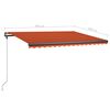 vidaXL Freestanding Manual Retractable Awning 400x300 cm Orange/Brown