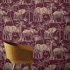 DUTCH WALLCOVERINGS Wallpaper Elephant Grove Aubergine