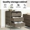 vidaXL Garden Storage Cabinet Grey 55x59x80 cm Poly Rattan