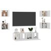 vidaXL 6 Piece TV Cabinet Set White Engineered Wood