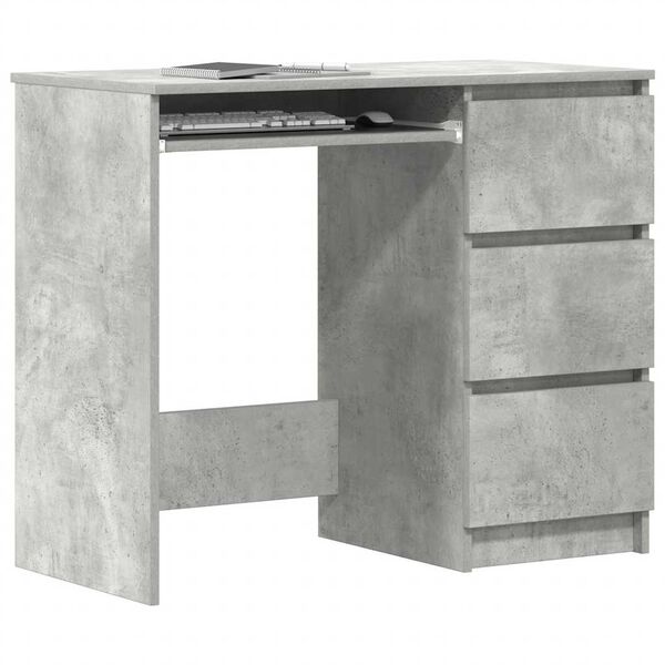 vidaXL Desk Concrete Grey 90x45x76 cm Engineered Wood