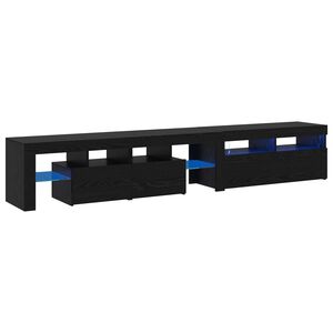 vidaXL TV Cabinet 2 pcs Black Oak 230 x 36.5 x 40 cm Engineered Wood