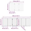 vidaXL Dog Gate with Door Foldable 12 Panels 600 cm Poplar Wood