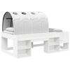 vidaXL Bed Frame with Tunnel White 75 x 190 cm Engineered Wood