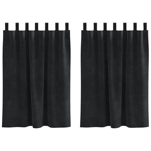 vidaXL Blackout Curtains 2 pcs Black 140 x 140 cm Velvet