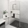 vidaXL Walk-in Shower Wall with Shelf Chrome 90x195 cm ESG Glass&Aluminium