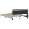 vidaXL Bed Frame "Dover" Light Grey 135x190 cm Double Velvet