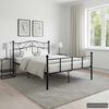 vidaXL Bed Frame without Mattress Black Metal 160x200 cm