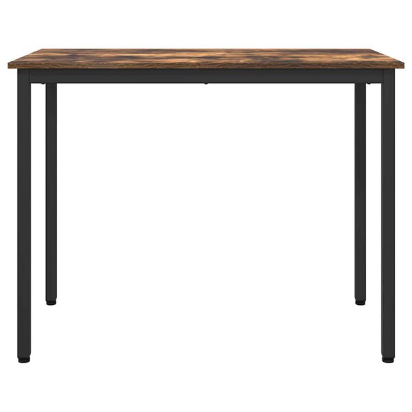 vidaXL Table Smoked Oak 100 x 50 x 76.5 cm Engineered Wood and Steel