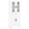 vidaXL Highboard High Gloss White 69.5x34x180 cm Engineered Wood