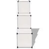 vidaXL Storage Cube Organiser with 6 Compartments White