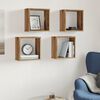 vidaXL Wall Cube Shelves 4 pcs Artisan Oak 30x15x30 cm Engineered Wood
