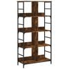 vidaXL Bookshelf Smoked Oak 78,5x33x153 cm Engineered Wood