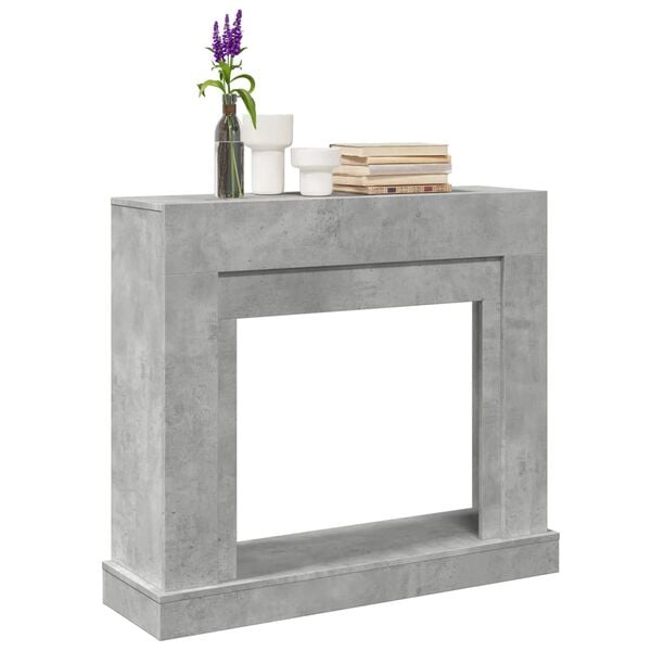 vidaXL Fireplace Surround Concrete Grey 100x30x87.5 cm Engineered Wood
