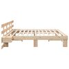 vidaXL Bed Frame with Headboard Brown 180 x 200 cm Solid Pine Wood