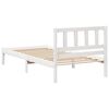 vidaXL Bed Frame with Headboard Brown 100 x 200 cm Solid Pine Wood