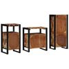 vidaXL Bathroom Furniture Set with Shelf 3 pcs Brown Solid Mango Wood