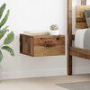 vidaXL Wall-mounted Bedside Cabinet Old Wood 35 x 35 x 20 cm