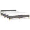 vidaXL Bed Frame without Mattress Dark Grey 180x200cm Super King Fabric