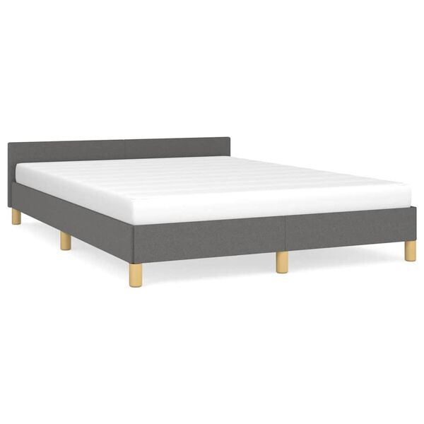 vidaXL Bed Frame without Mattress Dark Grey 180x200cm Super King Fabric