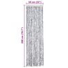 vidaXL Insect Curtain White and Grey 56x200 cm Chenille