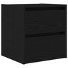 vidaXL Wall-mounted Bedside Cabinets 2 pcs Black Oak 38x34x40 cm
