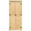 vidaXL Wardrobe Corona 76x50x170 cm Solid Wood Pine