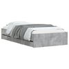 vidaXL Bed Frame with Drawers without Mattress Concrete Grey 90x190 cm Single