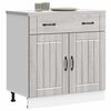 vidaXL Kitchen Base Cabinet Lucca Grey Sonoma Engineered Wood