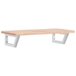 vidaXL Basin Shelf Wall Mounted Steel and Solid Wood Oak