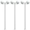 vidaXL Outdoor Floor Lamps 3pcs Silver 215 cm Stainless Steel