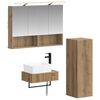 vidaXL Bathroom Cabinet Set 4 pcs Artisan Oak Engineered Wood
