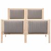 vidaXL Bed frame Brown and taupe 120 x 190 cm Solid pine wood