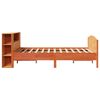 vidaXL Bookcase Bed without Mattress Wax Brown 140x190cm Solid Wood Pine