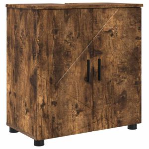 vidaXL Bathroom Cabinet with Storage Smoked Oak 61 x 35 x 64 cm