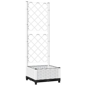 vidaXL Garden Planter White 40 x 40 x 121.5 cm
