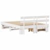 vidaXL Bed Frame with Headboard White 140 x 200 cm Solid Pine Wood