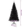vidaXL Christmas Tree with 300 LEDs with Stand Black 180 cm PVC