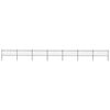 vidaXL Garden Fence with Hoop Top Steel 1172x80 cm Black