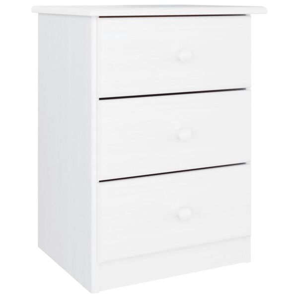 vidaXL Bedside Cabinet ALTA White 41x35x55.5 cm Solid Wood Pine