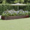 vidaXL Garden Raised Bed Galvanised Steel 373x140x36 cm Brown