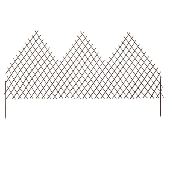 vidaXL Garden Trellis Fences 5 pcs 170x105 cm Willow