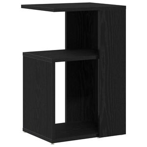 vidaXL Side Table Black Oak 36 x 30 x 56 cm Engineered Wood