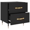 vidaXL Bedside Cabinet Black 40x35x47.5 cm Engineered Wood