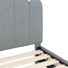 vidaXL Toddler Bed Frame with Headboard Light Grey 70 x 140 cm Fabric