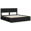 vidaXL Bed Frame with Mattress Black 200 x 200 cm Solid Pine Wood