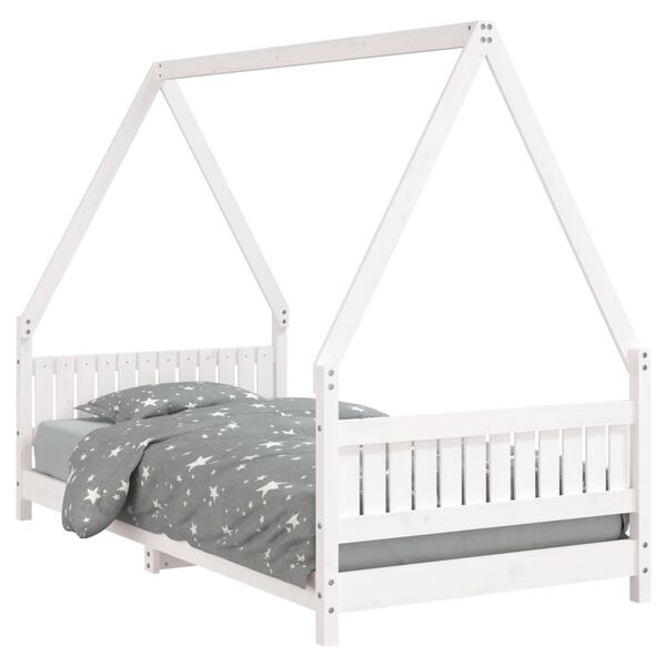 vidaXL Kids Bed Frame White 90x190 cm Solid Wood Pine