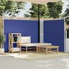vidaXL Retractable Side Awning Blue 140x600 cm