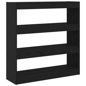 vidaXL Book Cabinet Black Oak 100 x 30 x 103 cm Engineered Wood